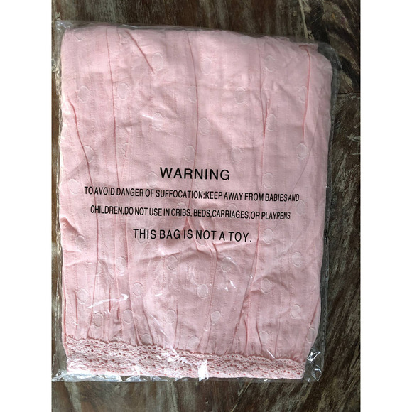 Lulus So Darling Dress Blush Dotted Mini Short Sleeve NWT L - Picture 5 of 5